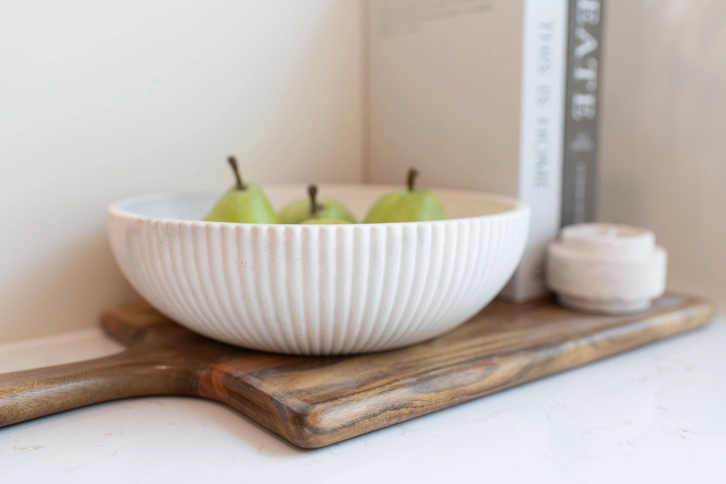 Fluted Stoneware Bowl