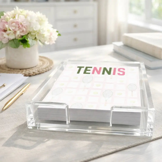 Tennis Notepad in Acrylic Holder