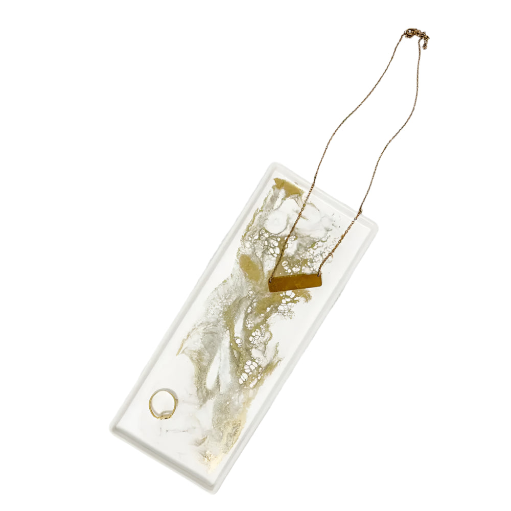 Small Ceramic Tray – Gold Quartz
