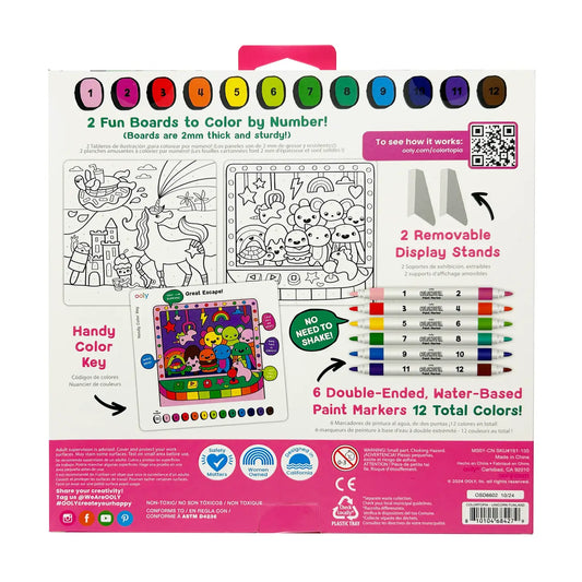 Colortopia: Paint Marker By Number Kit - Unicorn Funland