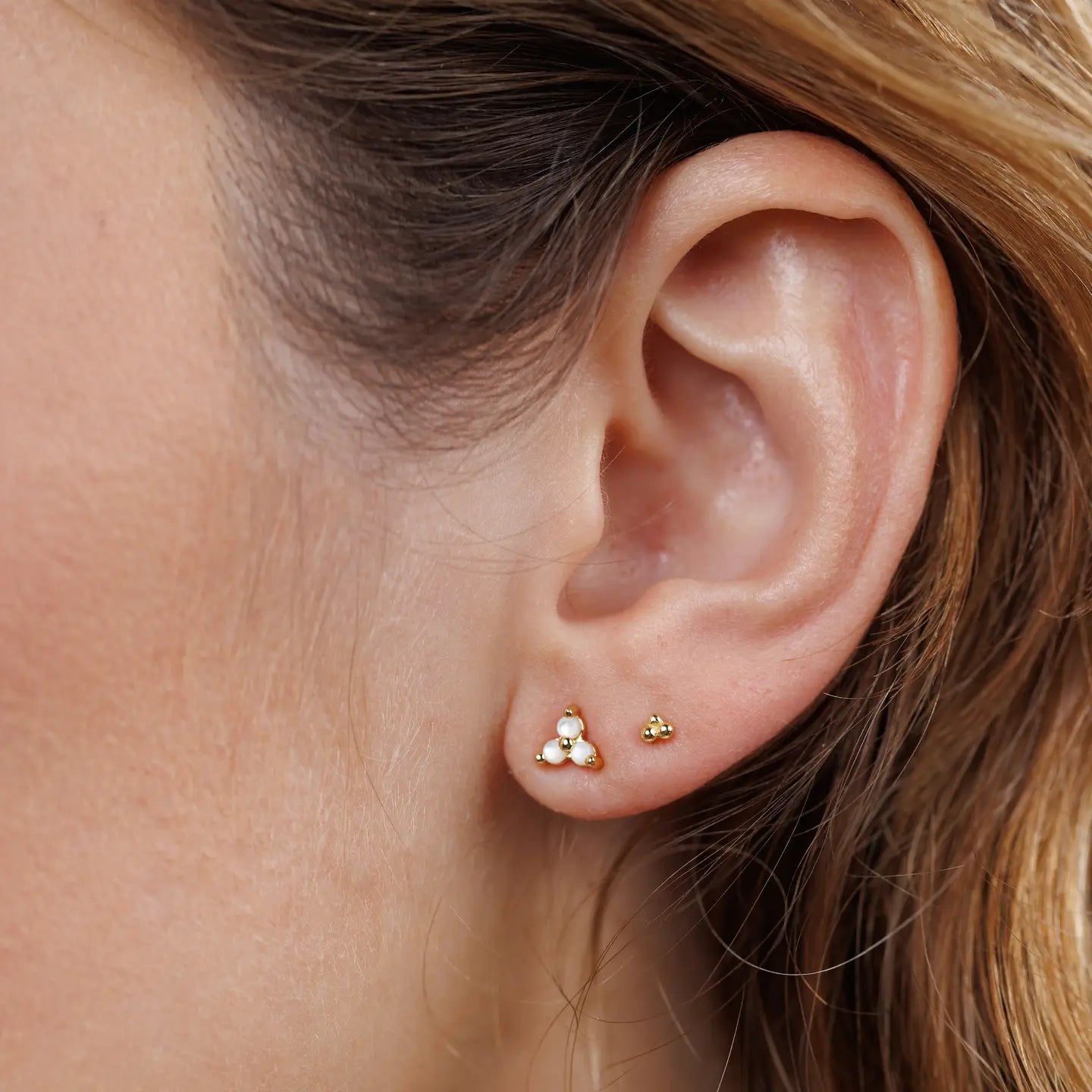 Mother of Pearl Trio Studs