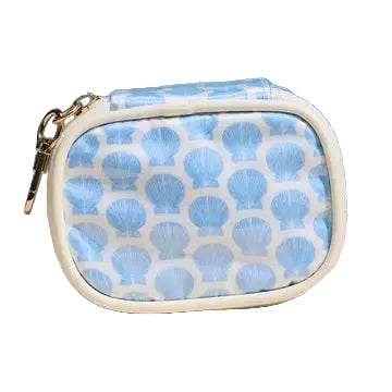 Blue Shells Keychain Pouch - Blue