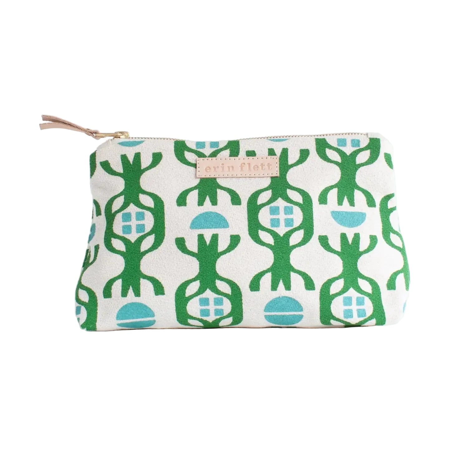Chalet Makeup Bag - Turquoise and Green
