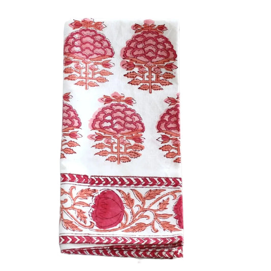 Pink and White Napkin Set- Set of 4