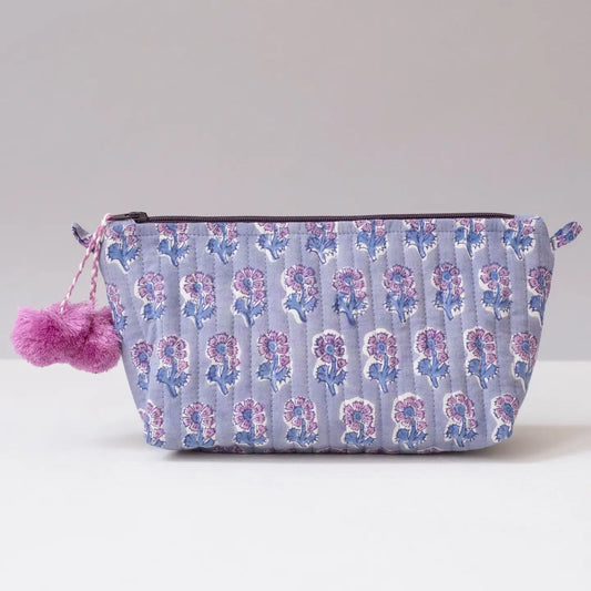 Makeup Bag – Floral Periwinkle