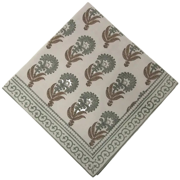 Set of 4 Napkins- Bouquet Aqua