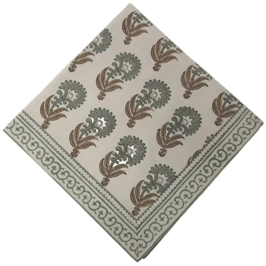Set of 4 Napkins- Bouquet Aqua
