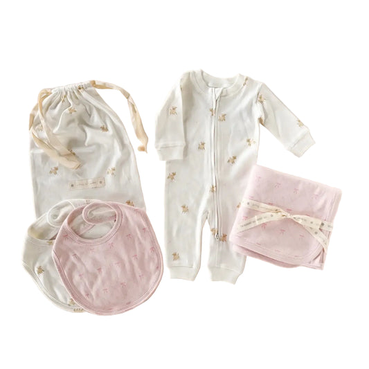 Organic Cotton Welcome Home Layette Set - LIttle Lamb