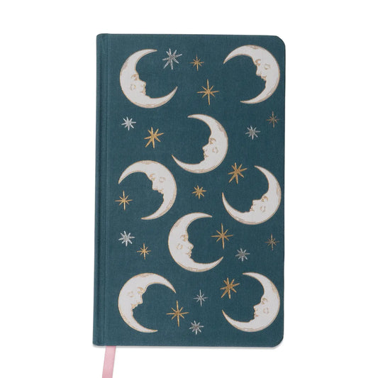 Cloth Teal Moon Journal
