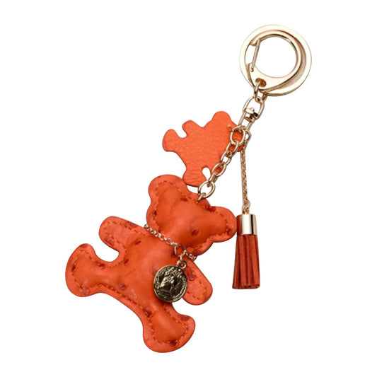 Teddy Bear Bag Charm- Orange