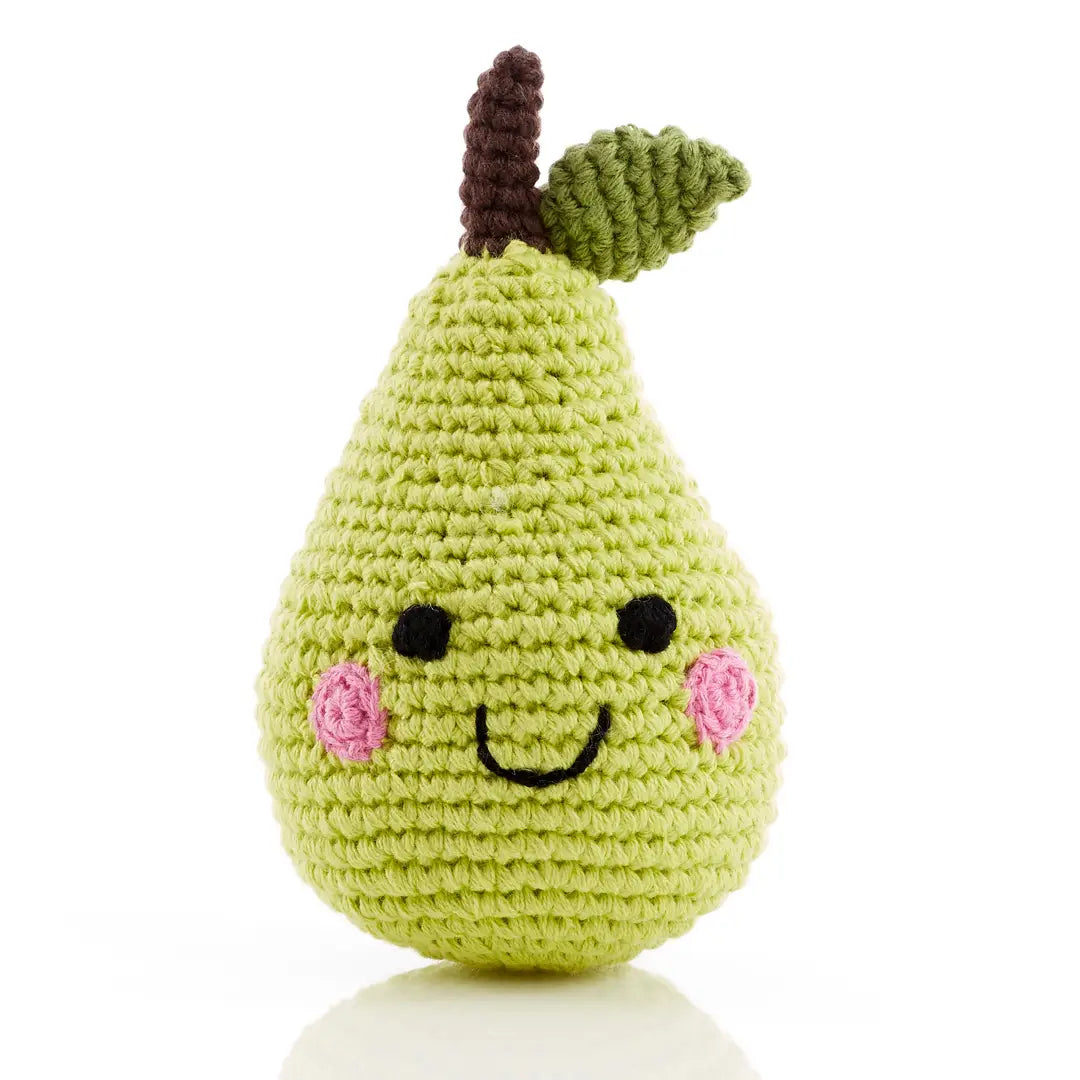 Crocheted Pear Rattle