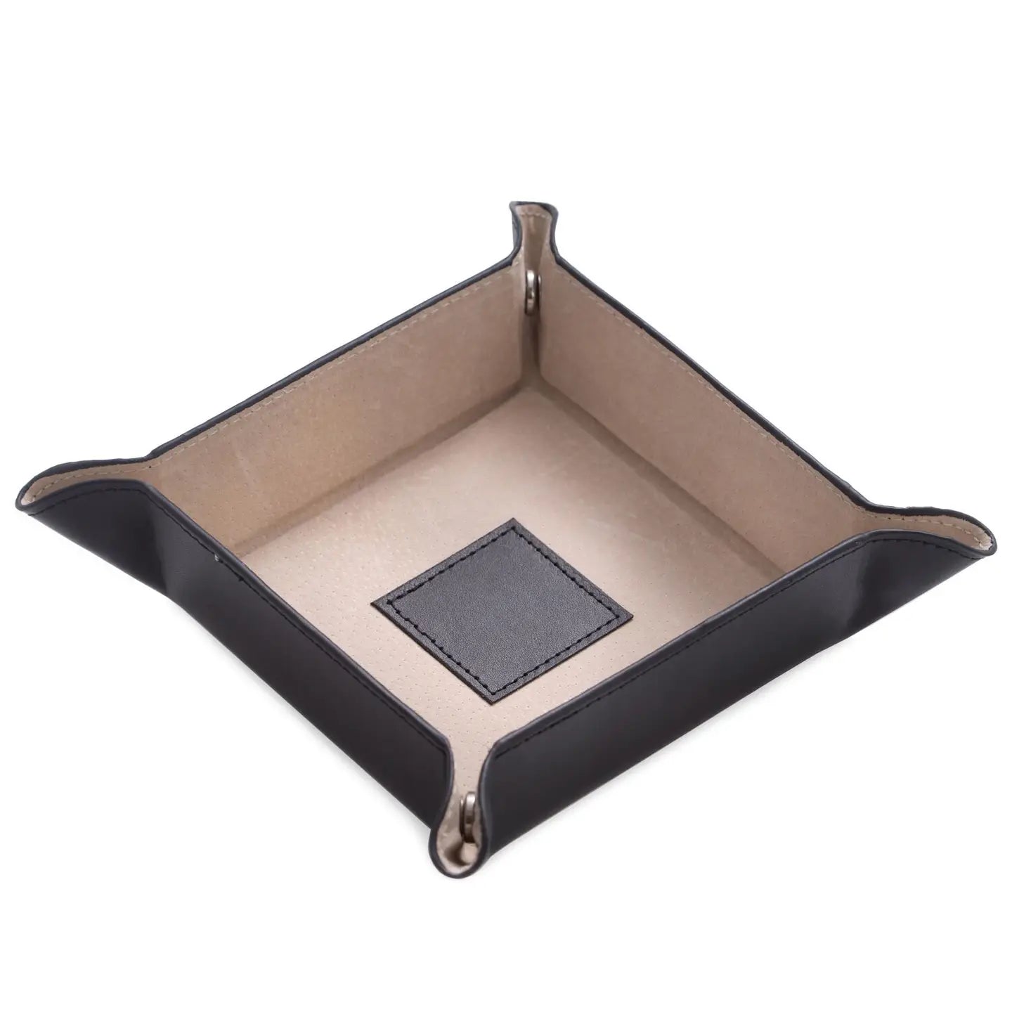 Leather Valet Tray - Black