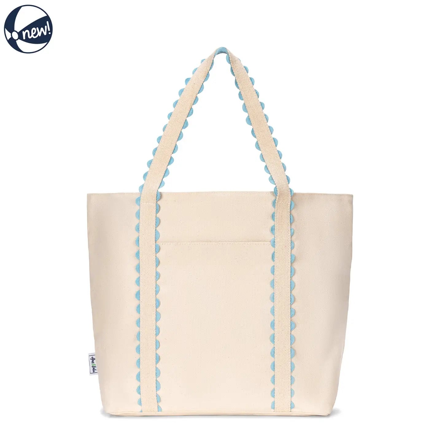 Light Blue Scalloped Tote