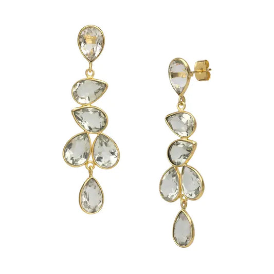 Green Amethyst Drop Earrings