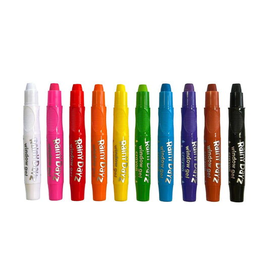 Rainy Dayz Window Gel Crayons- Set of 10