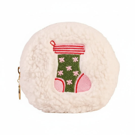 Holiday Stocking Round Pouch