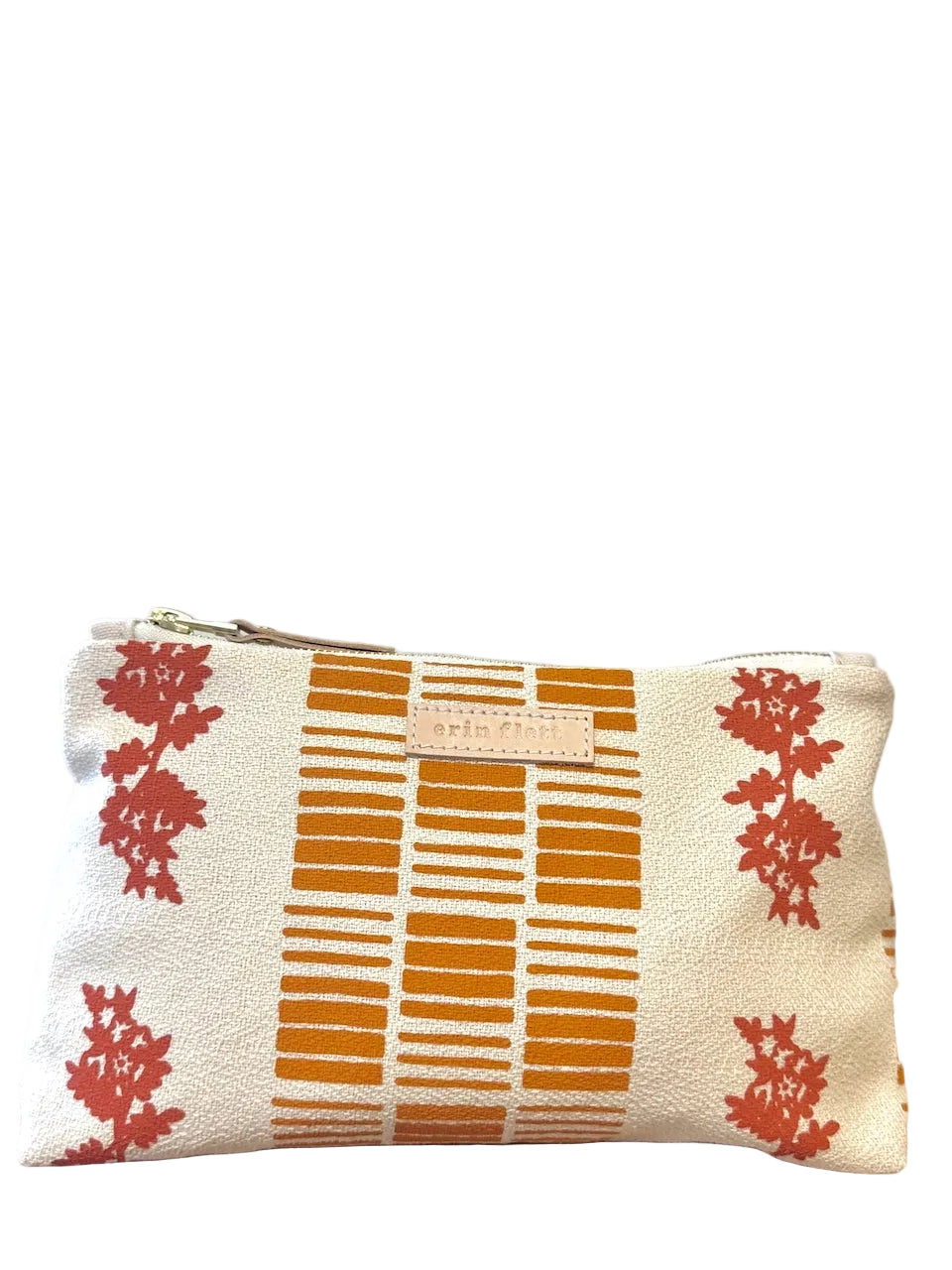 Geometric Daisy Pouch - Red