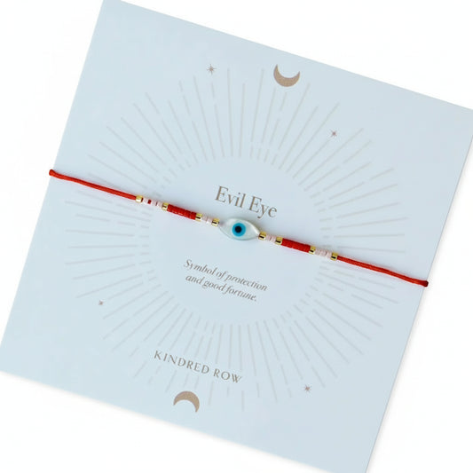 Evil Eye Cord Bracelet- Red