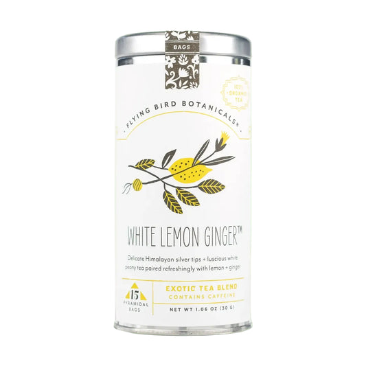 White Lemon Ginger Tea Tin