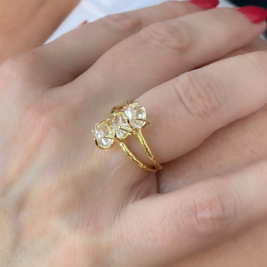 Herkimer Diamond Ring- Size 6