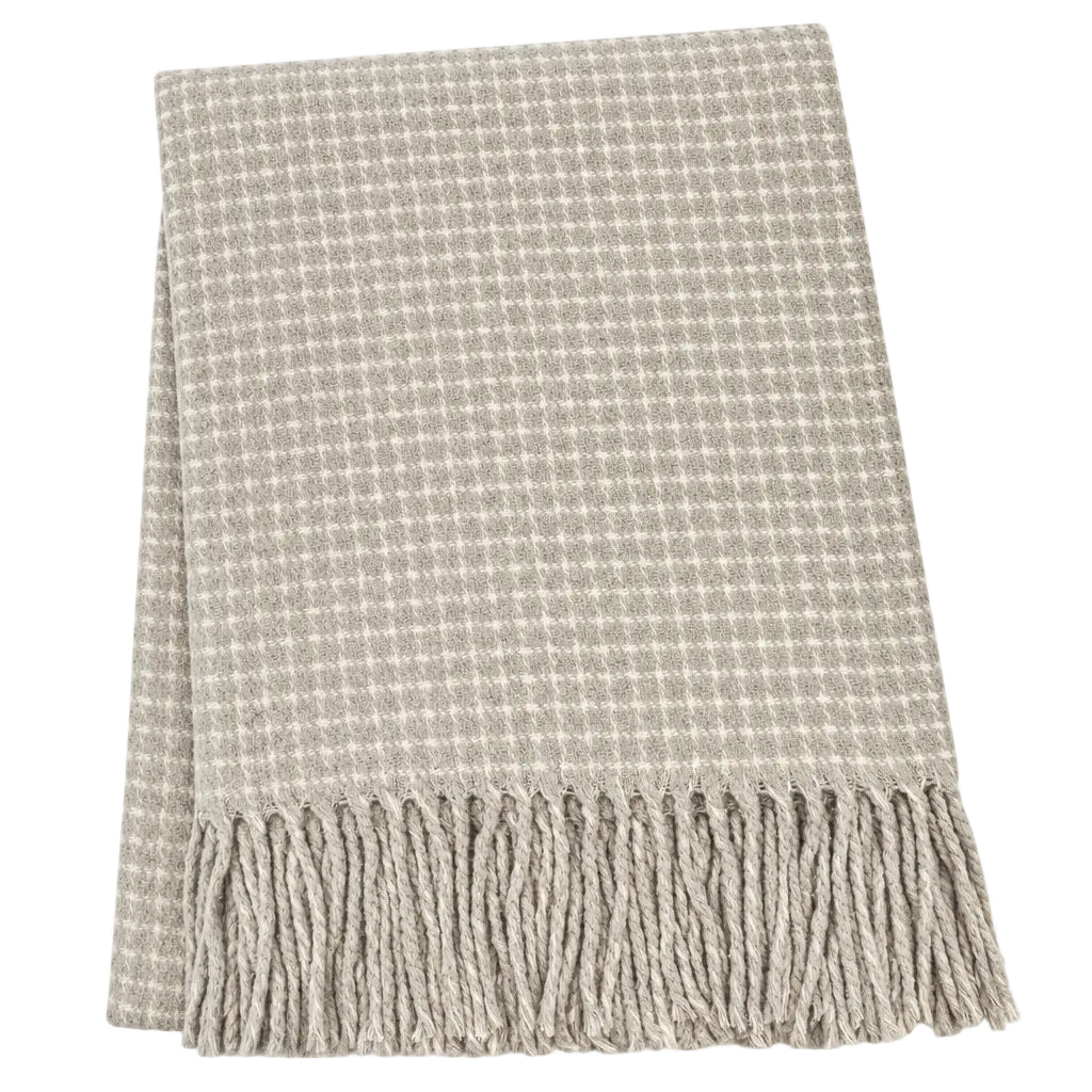 Check Pattern Throw - Sand/Cream