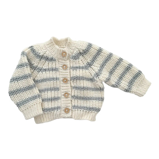 Striped Cardigan - Grey