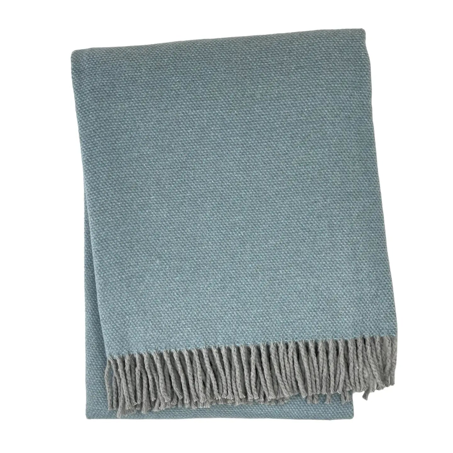 Pixel Fringed Throw - Sky