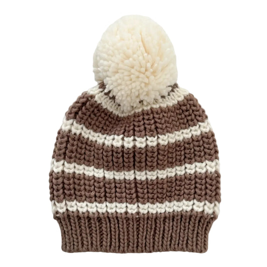 Brown Striped Hat
