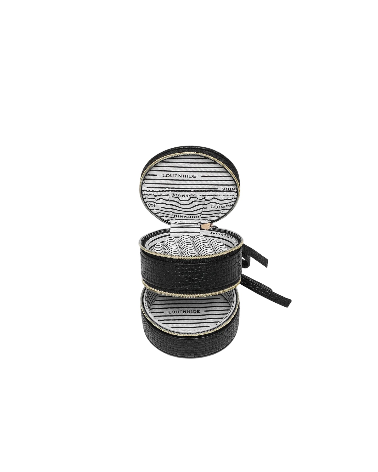 Round Jewelry Case - Black