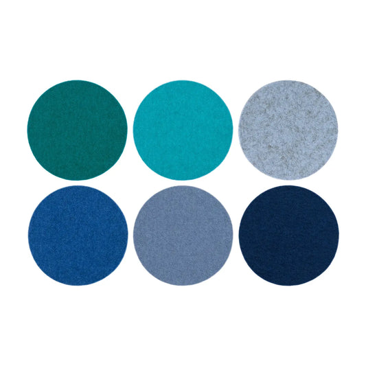 Round Felt Coaster – Ocean (Set of 6)