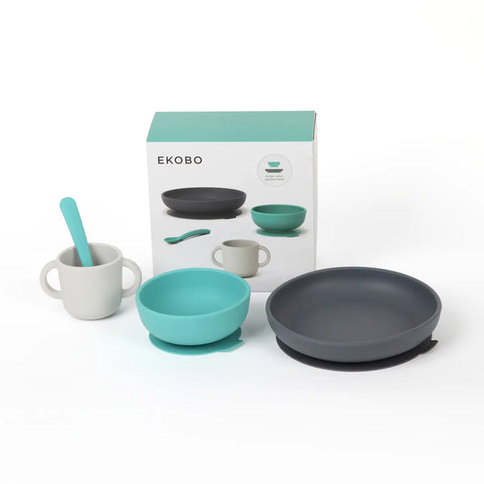 Silicone Kids Dish Set - Lagoon