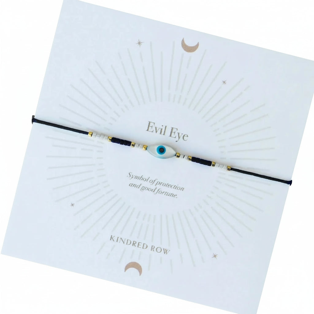 Evil Eye Cord Bracelet- Black