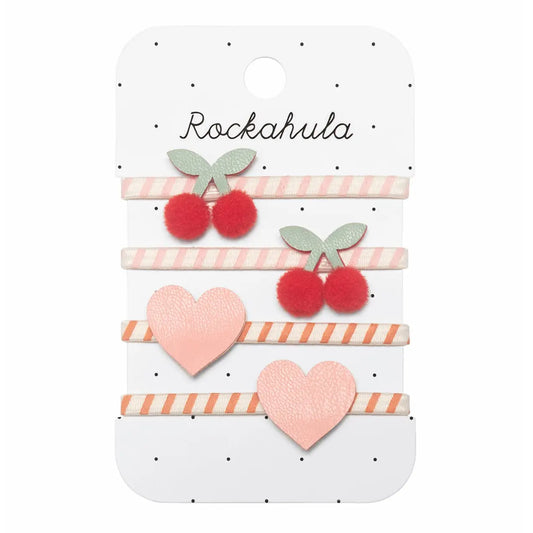 Cherry Hair Bands - Set of 4