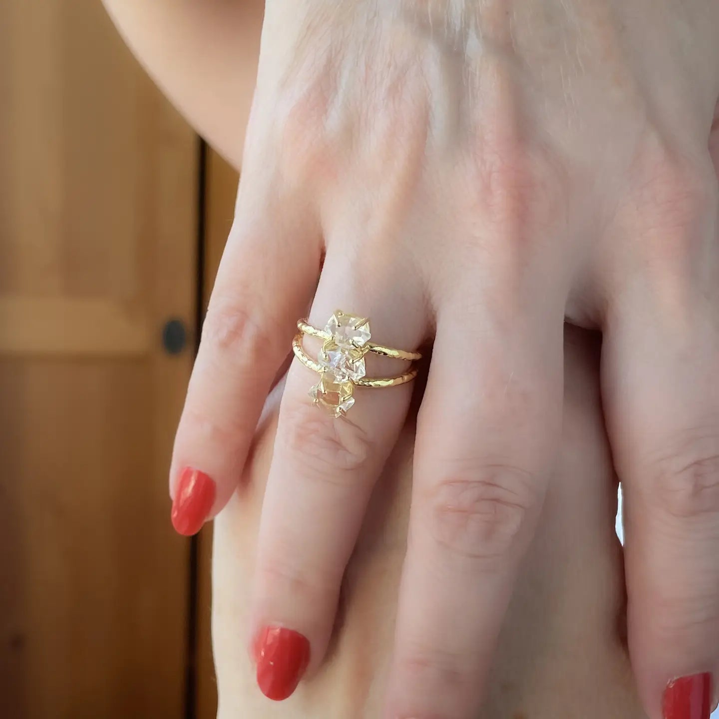 Herkimer Diamond Ring- Size 6