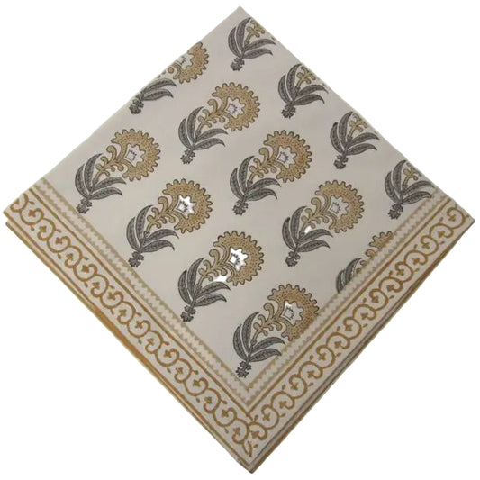 Set of 4 Napkins- Bouquet Mustard
