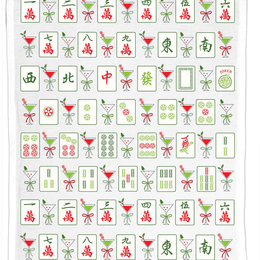 Tea Towel - Merry Mahjong