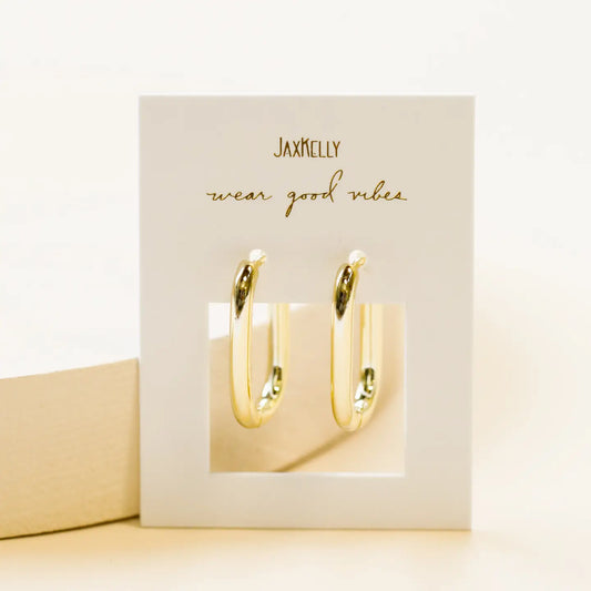 Rectangular Gold Hoop