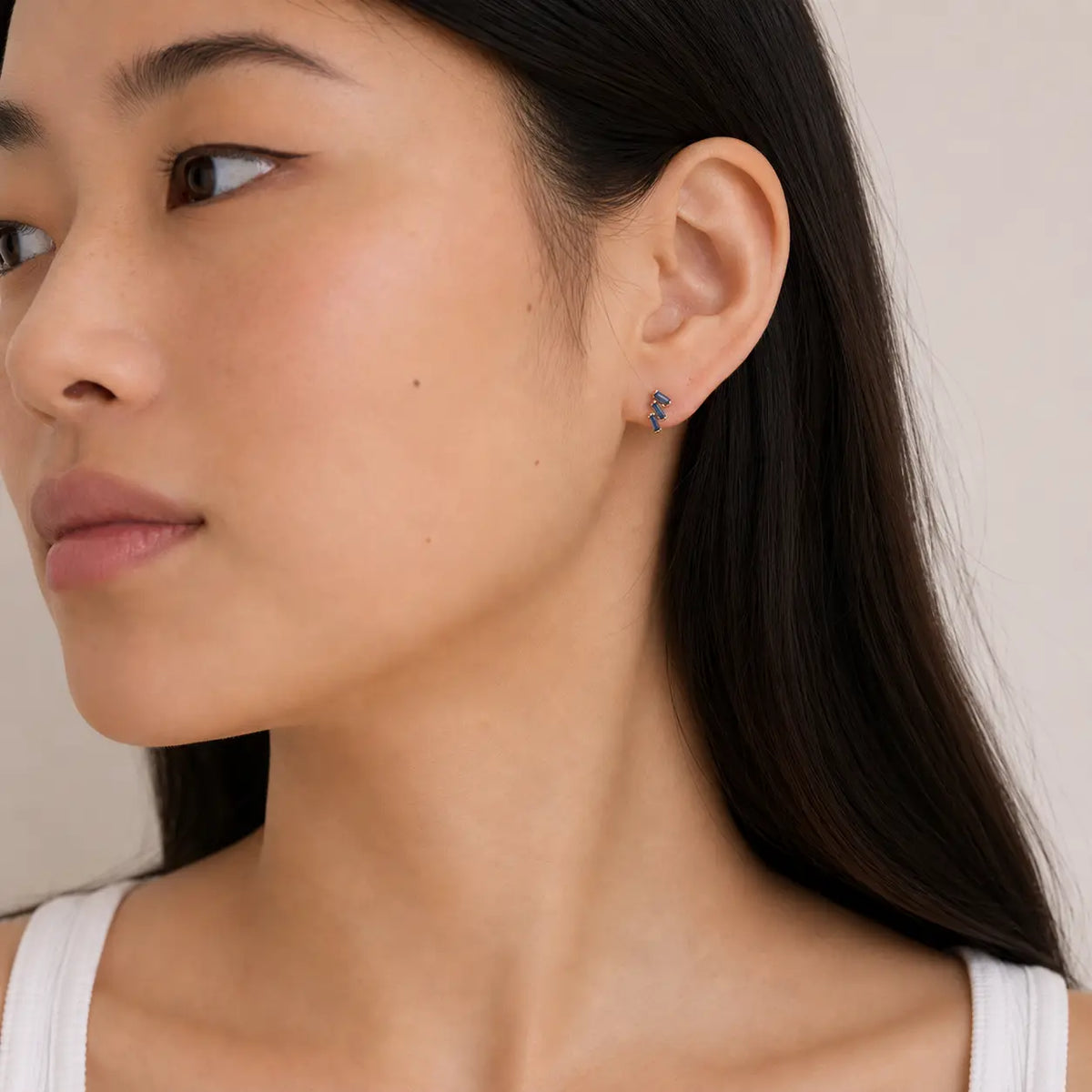 Mini Crawler Earrings - Sapphire