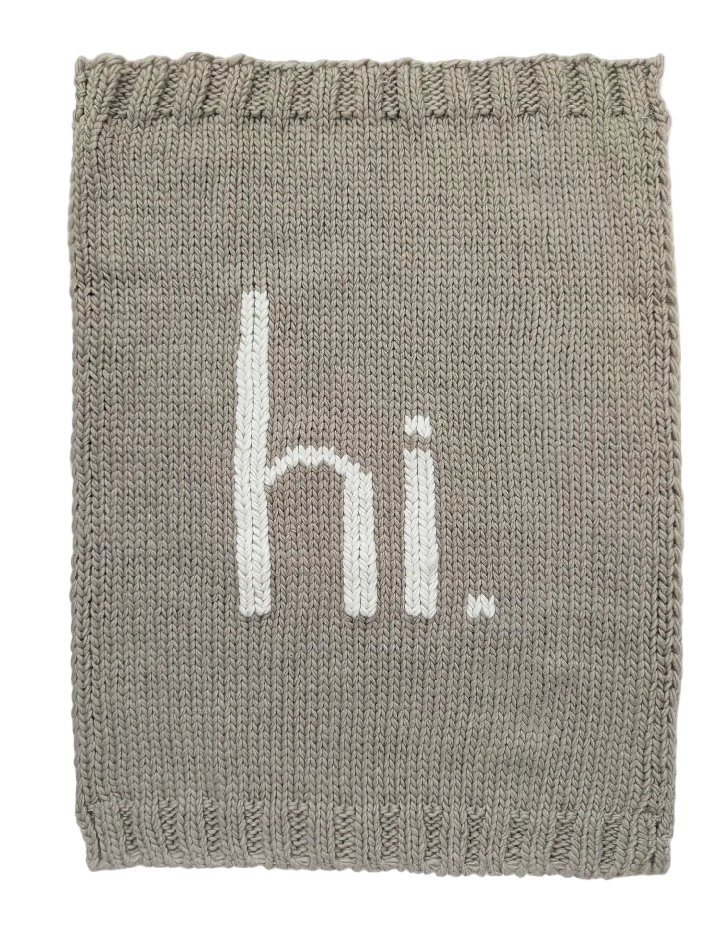 Hi Knit Baby Blanket- Pebble
