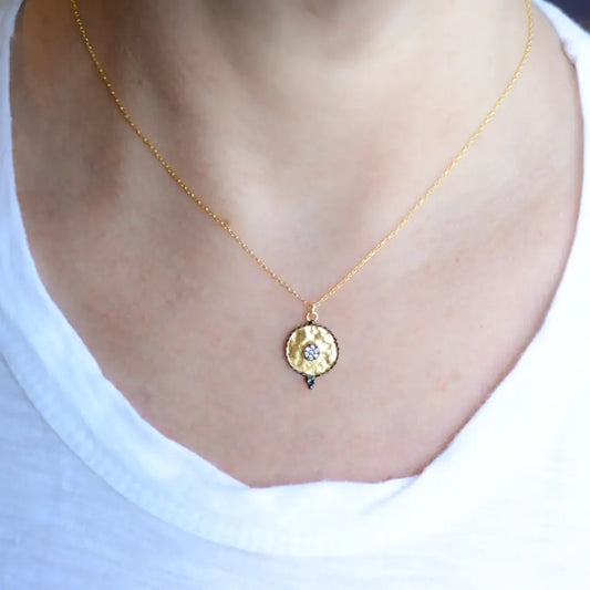 Gold Pendant with Accents