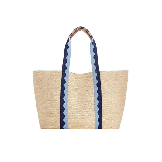 Straw Bag- Navy