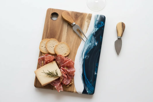 Small Cheese Board with Hole- Navy