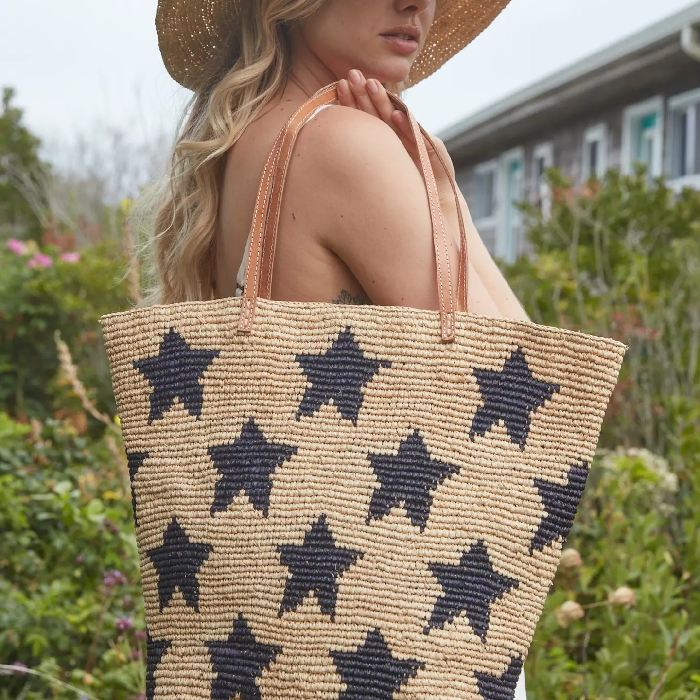 Raffia Star Tote