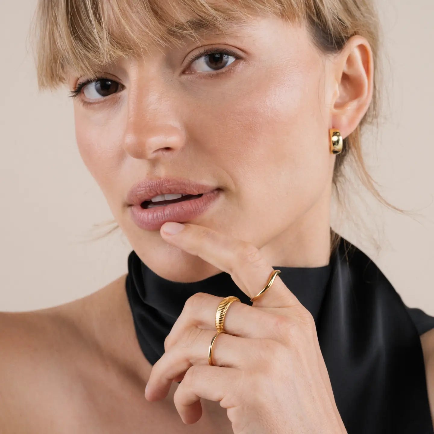 Wide Gold Hoops