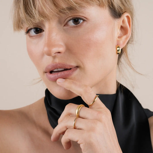 Wide Gold Hoops
