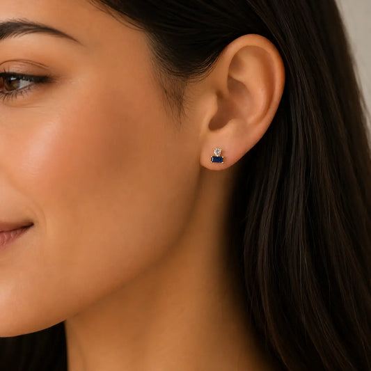 Double Stud Stack- Sapphire