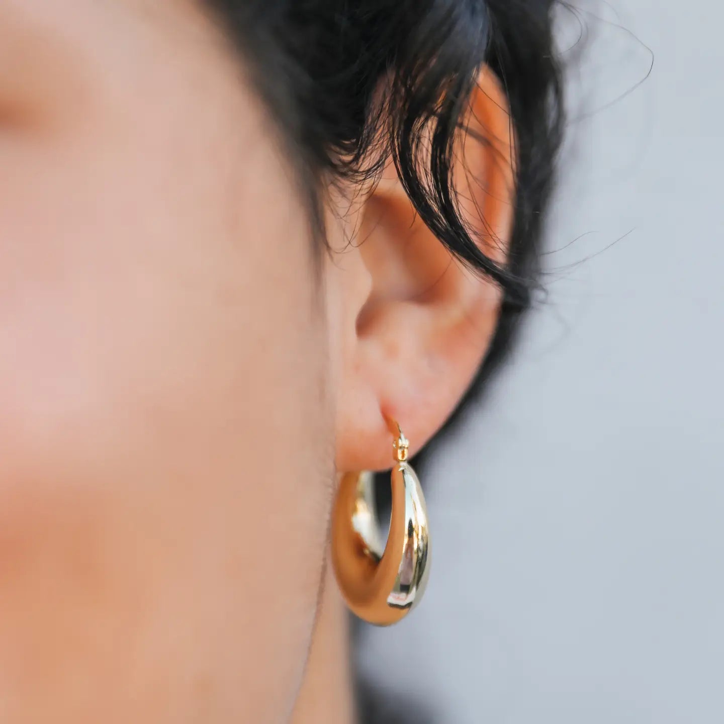 Wide Gold Hoop