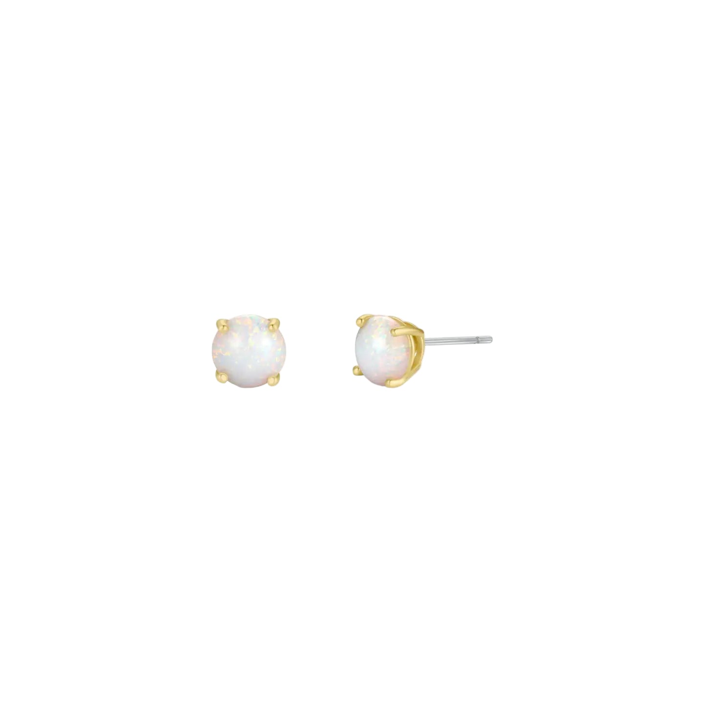 White Opal Studs