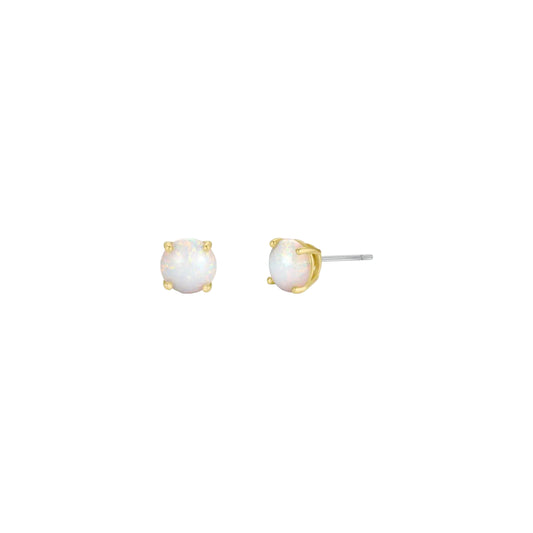 White Opal Studs