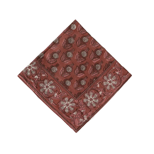 Plum Block Printed Napkins- Set of 4